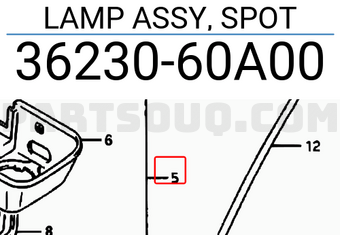 Suzuki 3623060A00 LAMP ASSY, SPOT