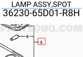 Suzuki 3623065D01R8H LAMP ASSY,SPOT