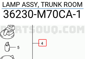 Suzuki 36230M70CA1 LAMP ASSY, TRUNK ROOM