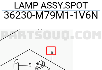 Suzuki 36230M79M11V6N LAMP ASSY,SPOT