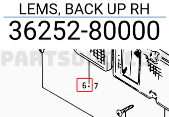 Suzuki 3625280000 LEMS, BACK UP RH