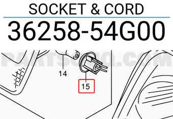 Suzuki 3625854G00 SOCKET & CORD