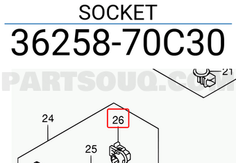 Suzuki 3625870C30 SOCKET
