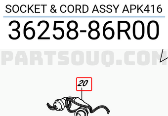 Suzuki 3625886R00 SOCKET & CORD ASSY APK416