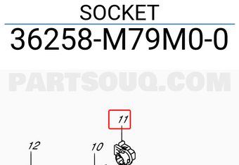 Suzuki 36258M79M00 SOCKET