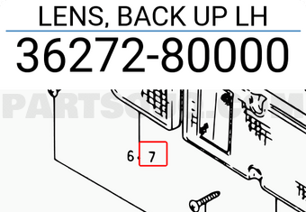 Suzuki 3627280000 LENS, BACK UP LH