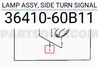 Suzuki 3641060B11 LAMP ASSY, SIDE TURN SIGNAL