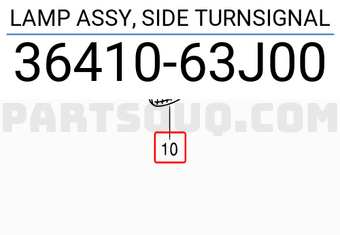 Suzuki 3641063J00 LAMP ASSY, SIDE TURNSIGNAL