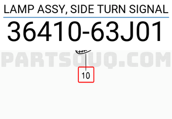 Suzuki 3641063J01 LAMP ASSY, SIDE TURN SIGNAL