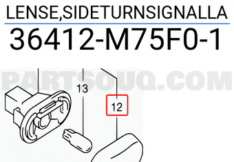 Suzuki 36412M75F01 LENSE,SIDETURNSIGNALLA