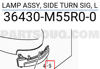 Suzuki 36430M55R00 LAMP ASSY, SIDE TURN SIG, L