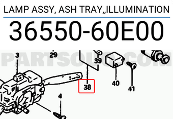 Suzuki 3655060E00 LAMP ASSY, ASH TRAY,,ILLUMINATION