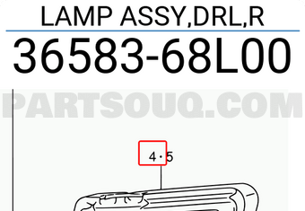 Suzuki 3658368L00 LAMP ASSY,DRL,R