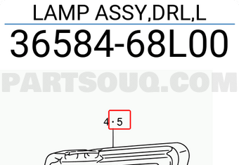 Suzuki 3658468L00 LAMP ASSY,DRL,L