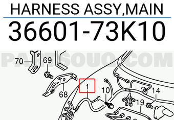 Suzuki 3660173K10 HARNESS ASSY,MAIN