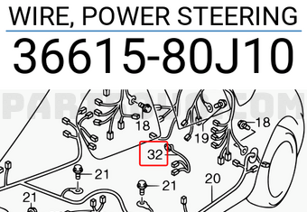 Suzuki 3661580J10 WIRE, POWER STEERING