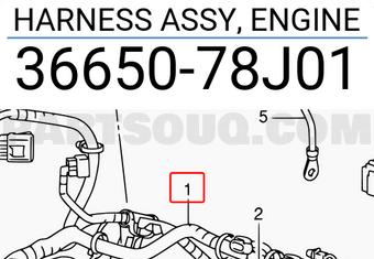 Suzuki 3665078J01 HARNESS ASSY, ENGINE