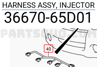 Suzuki 3667065D01 HARNESS ASSY, INJECTOR