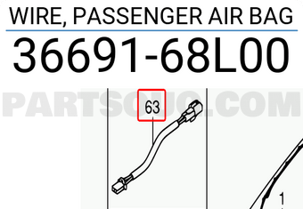 Suzuki 3669168L00 WIRE, PASSENGER AIR BAG