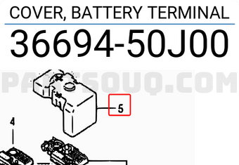 Suzuki 3669450J00 COVER, BATTERY TERMINAL