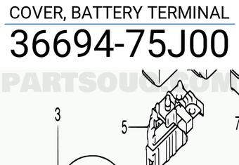 Suzuki 3669475J00 COVER, BATTERY TERMINAL