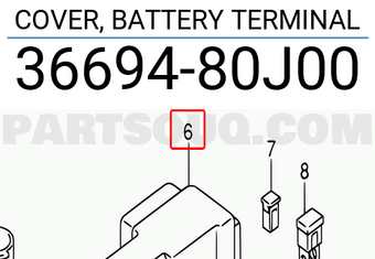 Suzuki 3669480J00 COVER, BATTERY TERMINAL