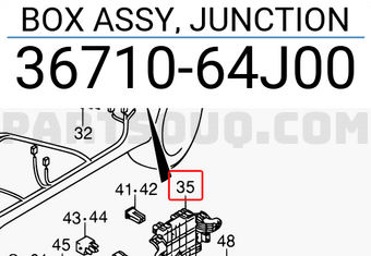 Suzuki 3671064J00 BOX ASSY, JUNCTION