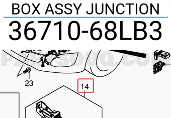 Suzuki 3671068LB3 BOX ASSY JUNCTION