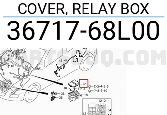 Suzuki 3671768L00 COVER, RELAY BOX