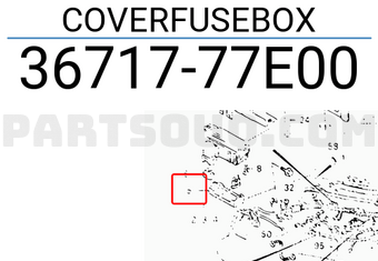 Suzuki 3671777E00 COVERFUSEBOX