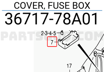 Suzuki 3671778A01 COVER, FUSE BOX