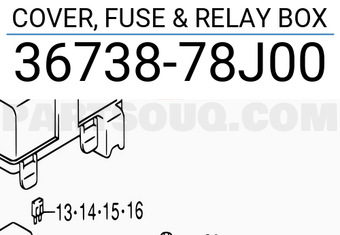 Suzuki 3673878J00 COVER, FUSE & RELAY BOX