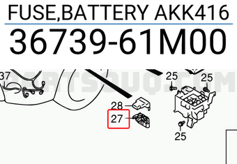 Suzuki 3673961M00 FUSE,BATTERY AKK416