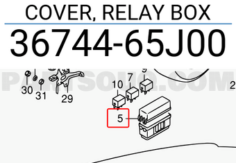 Suzuki 3674465J00 COVER, RELAY BOX