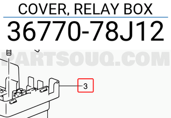 Suzuki 3677078J12 COVER, RELAY BOX