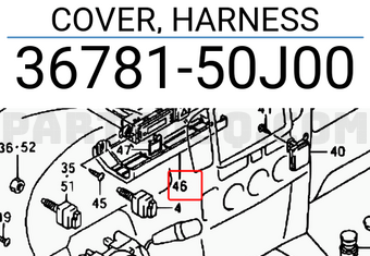 Suzuki 3678150J00 COVER, HARNESS