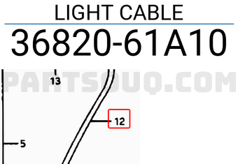Suzuki 3682061A10 LIGHT CABLE