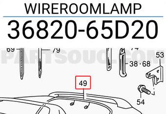 Suzuki 3682065D20 WIREROOMLAMP