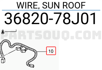Suzuki 3682078J01 WIRE, SUN ROOF