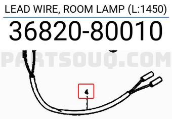 Suzuki 3682080010 LEAD WIRE, ROOM LAMP (L:1450)