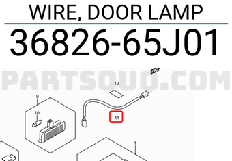 Suzuki 3682665J01 WIRE, DOOR LAMP
