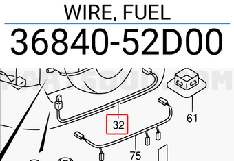 Suzuki 3684052D00 WIRE, FUEL