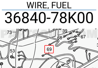 Suzuki 3684078K00 WIRE, FUEL