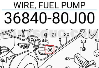 Suzuki 3684080J00 WIRE, FUEL PUMP