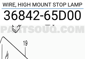 Suzuki 3684265D00 WIRE, HIGH MOUNT STOP LAMP