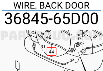Suzuki 3684565D00 WIRE, BACK DOOR
