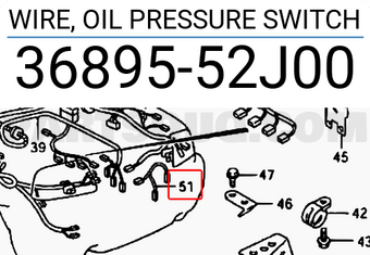 Suzuki 3689552J00 WIRE, OIL PRESSURE SWITCH