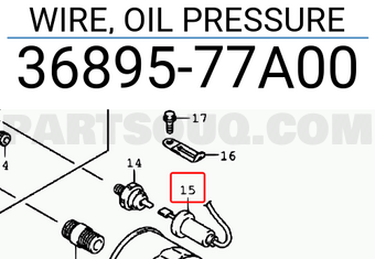 Suzuki 3689577A00 WIRE, OIL PRESSURE