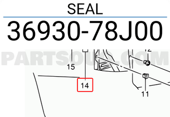 Suzuki 3693078J00 SEAL