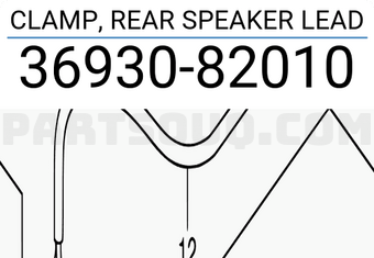 Suzuki 3693082010 CLAMP, REAR SPEAKER LEAD